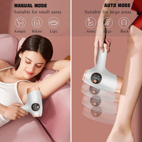 IPL Laser Hair Removal Device for Home Use, Ice Cooling Painless, 5 Energy Levels, 999,999 Flashes